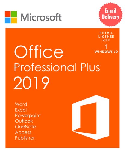 Office 2019 Professional Plus 64 bit genuine download with key for 1 PCs