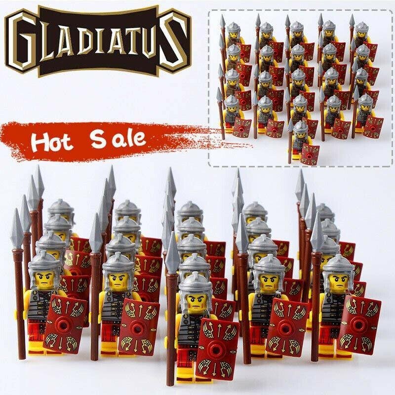 21Pcs/set Medieval Roman Legion The Rome Army Soldiers Minifigures Toys