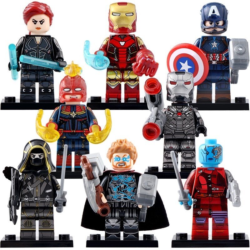 8pcs Avengers Endgame - Captain America Iron Man Thor Hawkeye Nebula Minifigures