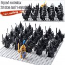 21Pcs/Set Black Knights Armored Battle Warriors Castle Kingdoms Minifigures
