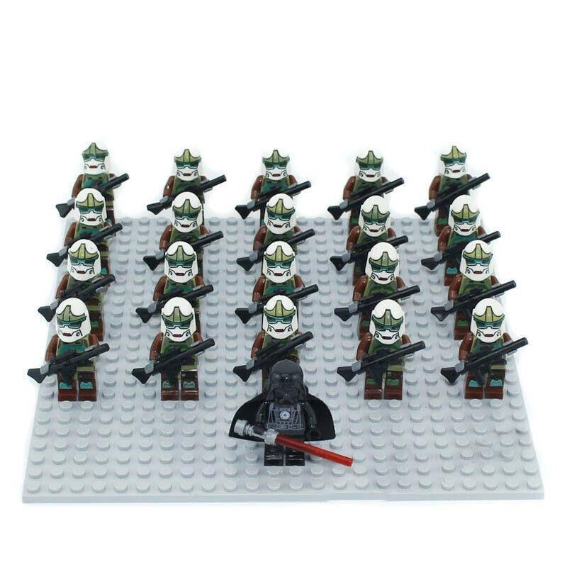 21Pcs/set Boba Fett Army Military Star Wars Minifigures Building Toys Gift