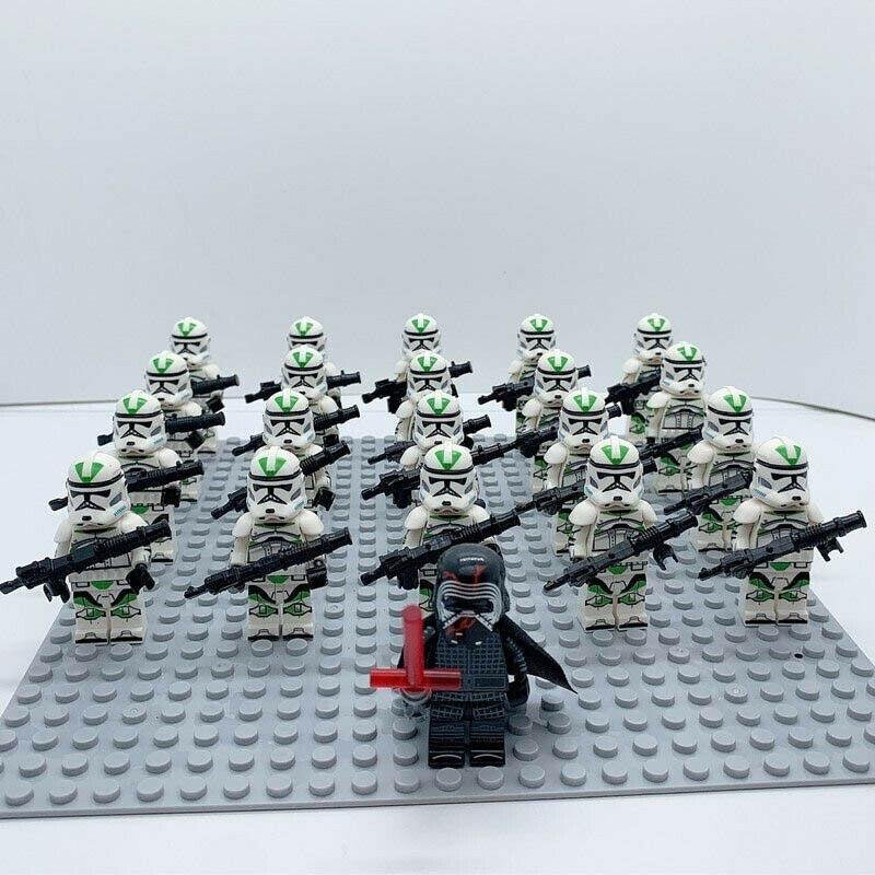 21Pcs/set 442nd Siege Battalion Army Military Star Wars Minifigures Toys