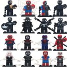 16pcs Spiderman & Symbiote Venom Miles Morales Noir Spider-Gwen Minifigures