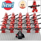 21Pcs Star Wars Darth Vader & Red Fist Squad Hemosiderosis Corps Minifigures