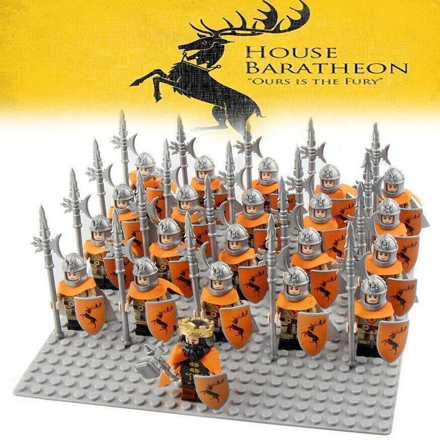 21Pcs/set Halberdier Baratheon Army Military Game Of Thrones Minifigures Toy