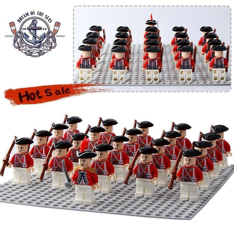 21Pcs/set Redcoat The British Army The American Civil War Minifigures Toys