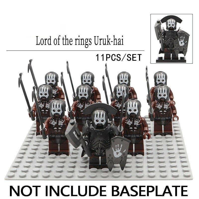 11Pcs/set Uruk-Hai Berserker Army Military The Lord Of The Rings Minifigures