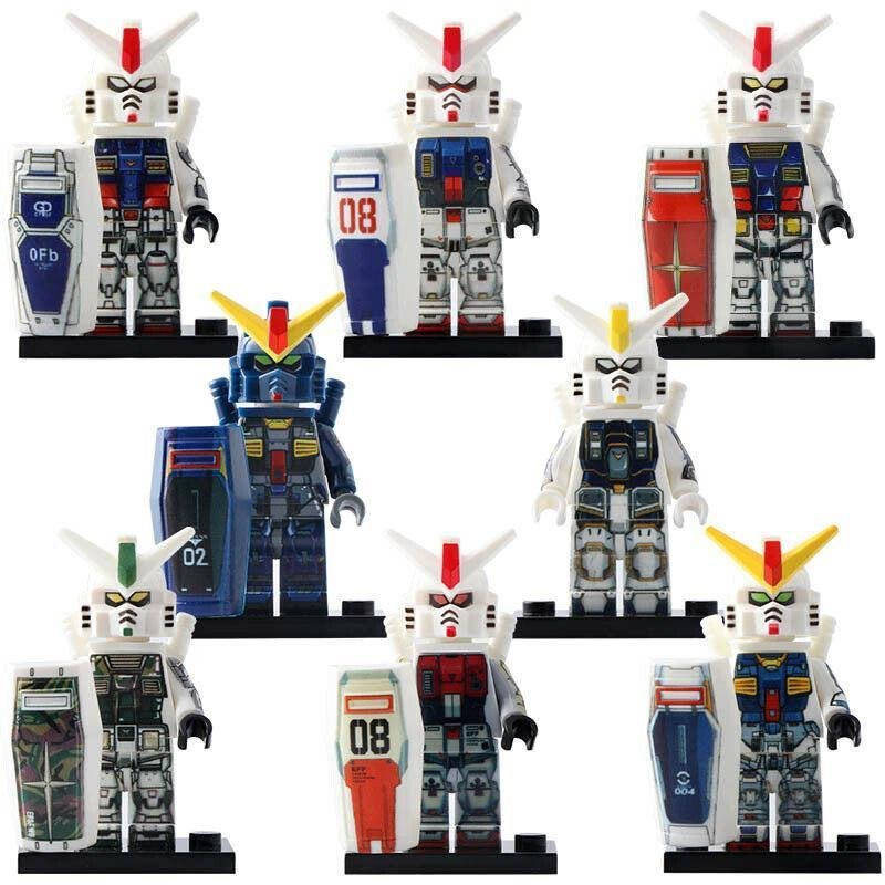 8pcs/set Gundam Warrior - RX78 AL RX79G RX178 AEUG RX178 MKII Minifigures
