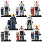 8pcs/set Gundam Warrior - RX78 AL RX79G RX178 AEUG RX178 MKII Minifigures