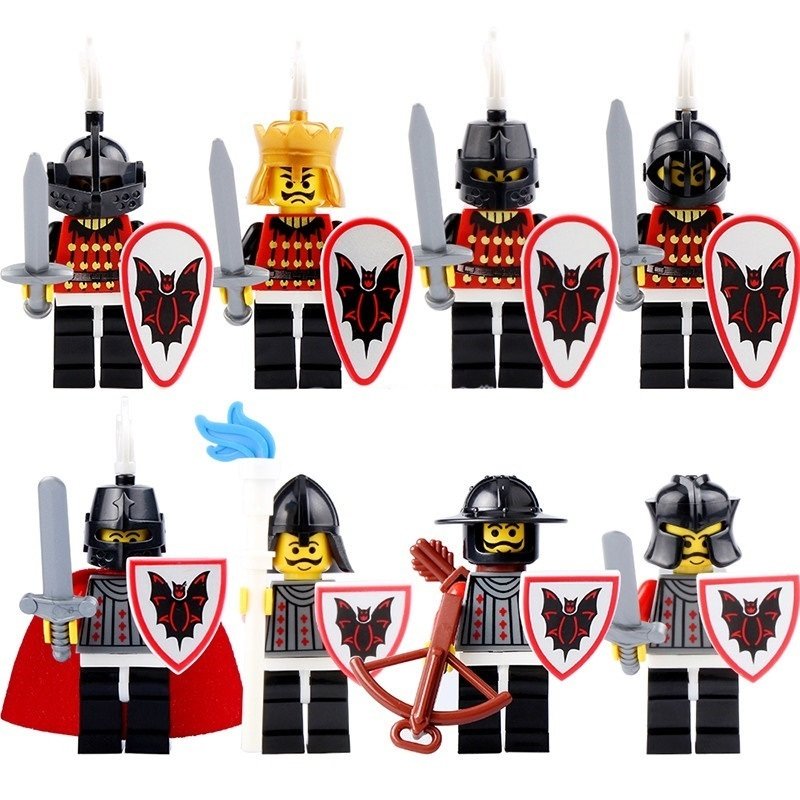 8pcs/set Castle The Fright Knights The Bat Knight Soldiers Minifigures Toy