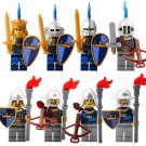 8pcs/set Castle The Crown King & The Crown Knights Soldiers Minifigures Toy