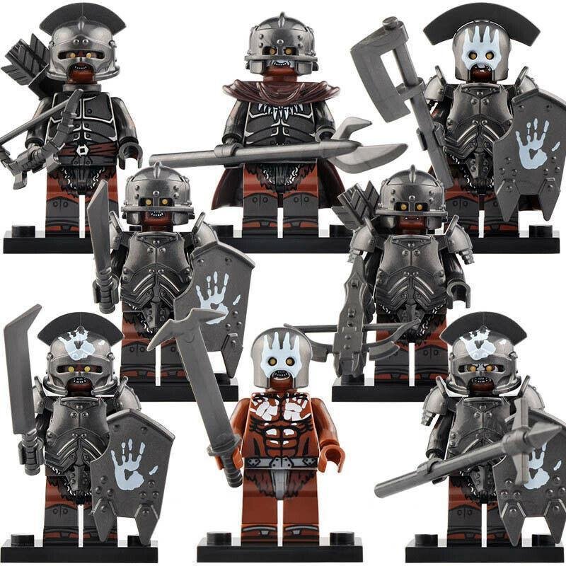 8pcs/set Uruk-Hai Armoured Archer Assault The Lord Of The Rings Minifigures