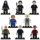 8Pcs/set Michael Myers Beetlejuice Eric Draven Jason The Horror Minifigures