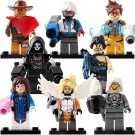 8pcs Heroes Overwatch Tracer Reaper Mercy Hanzo D.Va Soldier 76 Minifigures