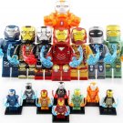 8pcs/set Marvel Iron Man armor MK6 MK22 MK36 MK38 MK40 MK42 Minifigures