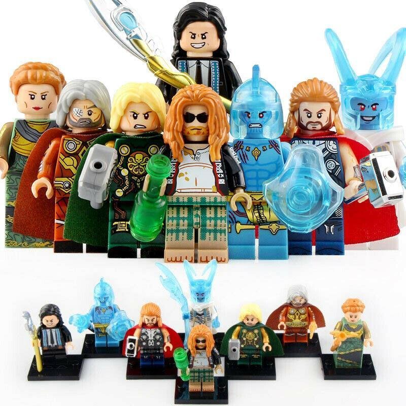 8pcs/set Marvel Endgame - Fat Thor Frigga Loki Odin Laufey Minifigures Toys