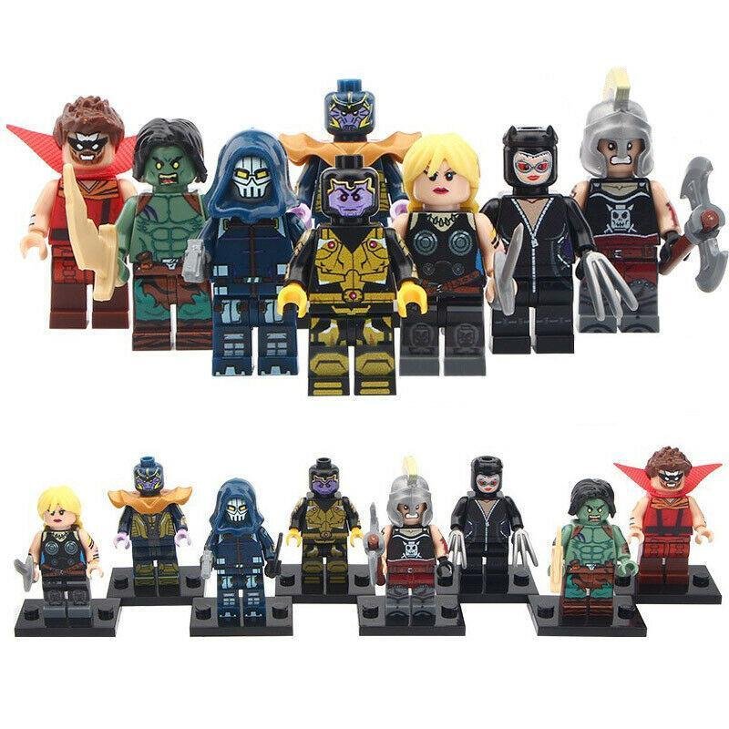 8pcs/set Marvel Comics Taskmaster Valkyrie Gorgon Thane Skaar Minifigures