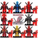 8pcs/set Samurai Deadpool & Deadpool Dog Dogpool Marvel Minifigures Toy Gift