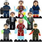 8pcs/set Avengers Endgame Tony Howard Stark Pepper Steve Rogers Minifigures