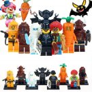 8pcs/set Business Man Bigfoot Clown Snow Carrot Man Tauren Minifigures Toys