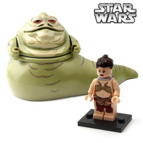 Jabba the Hutt & Slave Leia - Star Wars Figure For Custom Minifigures Block
