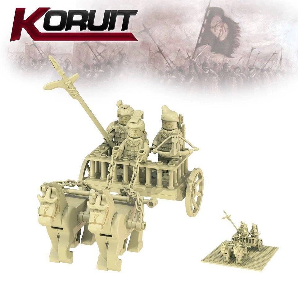 Qin Empire Terracotta Army with War Chariot Custom Minifigures Toys