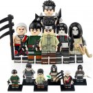 6pcs Naruto Series Hiruzen Sarutobi Orochimaru Rock Lee Sai Hidan Minifigures