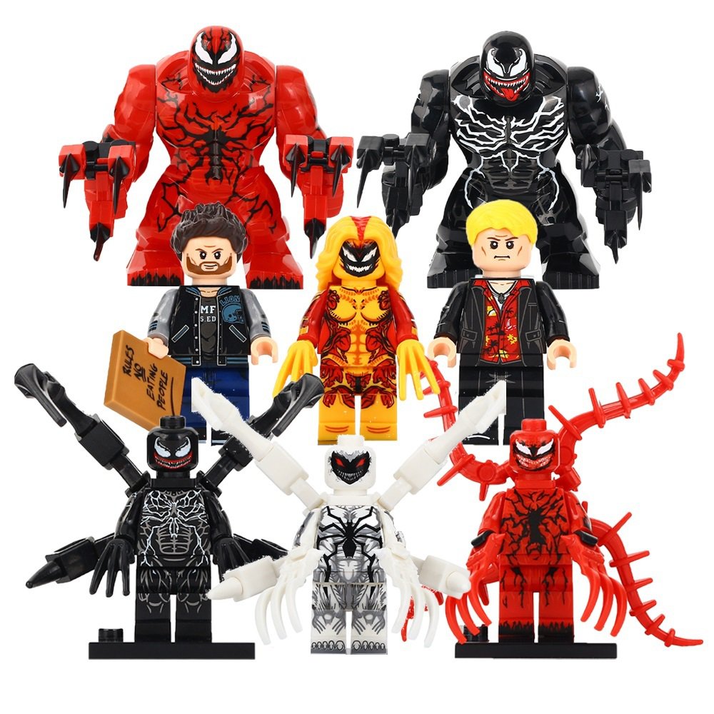 8Pcs/set Marvel Venom and Carnage Eddie Brock Scream Cletus Kasady Minifigures