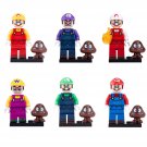 Collection 6pcs Super Mario Luigi Goomba Custom Minifigures Toys