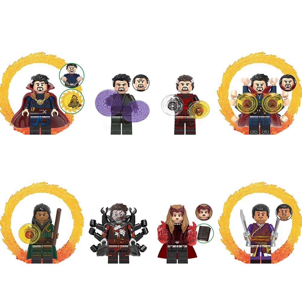 8pcs Doctor Strange the Multiverse Portal Scarlet Witch Mordo Wong Minifigures