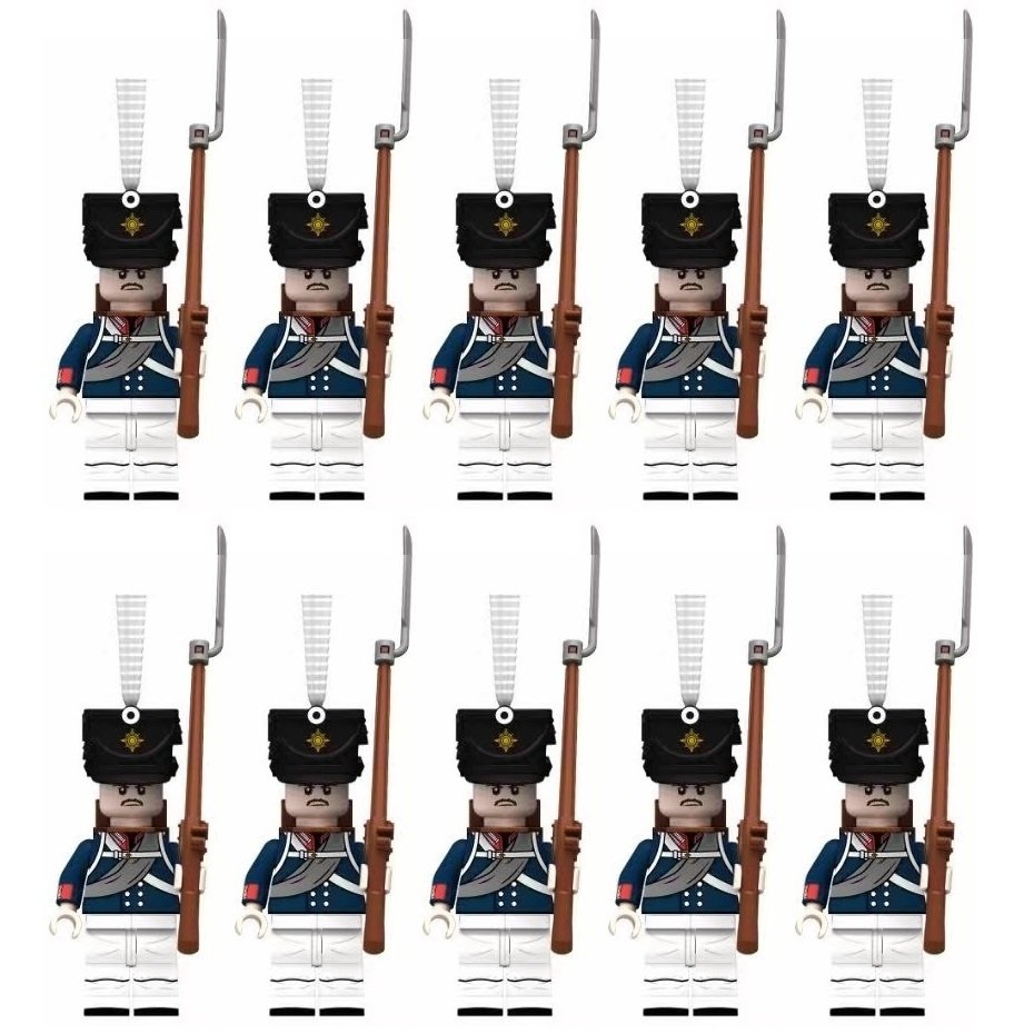 10pcs Napoleonic Wars Prussian Grenadiers Battalion Minifigures Building Toys