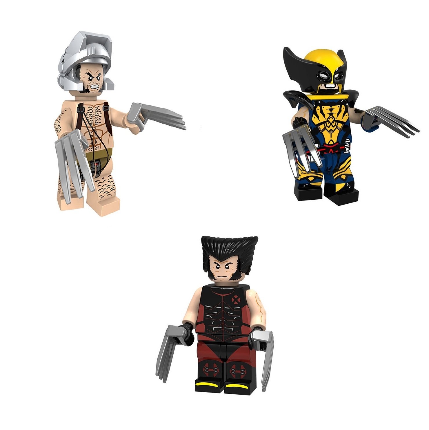 3pcs Marvel Comics X Lives of Wolverine Minifigures X-men Marvel Superhero