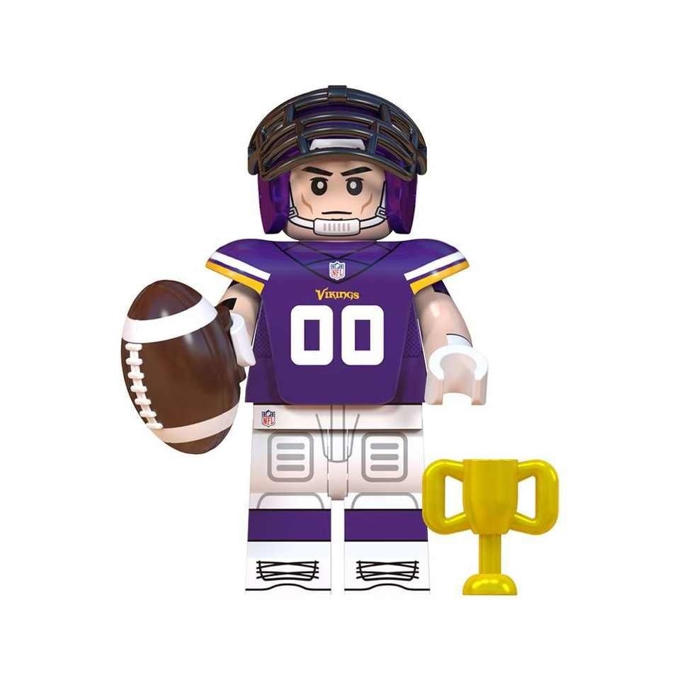 Football Player Vikings NFL Super Bowl Rugby Players Minifigures Accessories