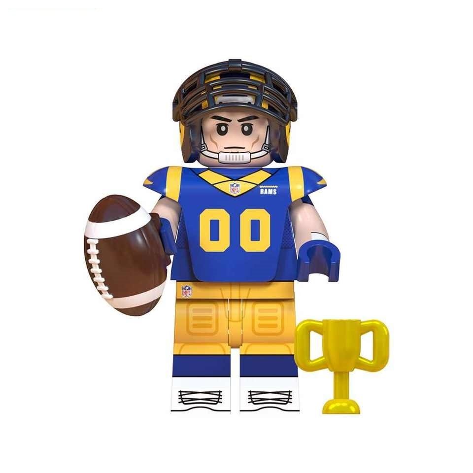 Football Player Rams NFL Super Bowl Rugby Players Minifigures Accessories