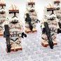 10pcs Star Wars Phase 2 Desert Clone Troopers Minifigures Weapons Accessories