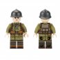 4pcs WW2 World War II French Soldiers Minifigures Set Accessories