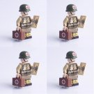 4pcs WW2 US Army Combat Medics Minifigures Set Accessories