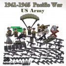 WW2 US Army Asia–Pacific War Soldier Officer Minifigures Weapons Accessories