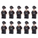 10pcs WW2 German Army 3rd SS Division Totenkopf Officers Minifigures Accessories