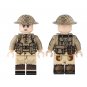 10pcs WW2 United Kingdom British Infantry Soldiers Minifigures Accessories