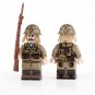 10pcs WWII Japanese Soldiers Minifigures Weapons and Accessories