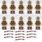 10PCS WW2 Imperial Japanese Army Bullet Thrower Soldiers Minifigures Accessories