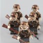 8pcs WW2 German Infantry Erbsenmuster Camouflage Minifigures Weapons Accessories