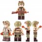 4pcs WW2 US Army 9th Armoured Division Tankers Minifigures Weapons Accessories