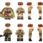 4pcs WW2 Soviet Army Infantry Soldiers Minifigures Weapons and Accessories