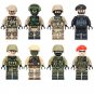 8pcs Special Operation Volunteer Soldiers of Countries Minifigures Accessories