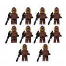 10pcs Star Wars Desert Spec Ops Battalion Clone troopers Minifigures Set