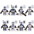 8pcs Star Wars 501st Legion Clone Captain Rex Dogma Echo Hardcase Minifigures
