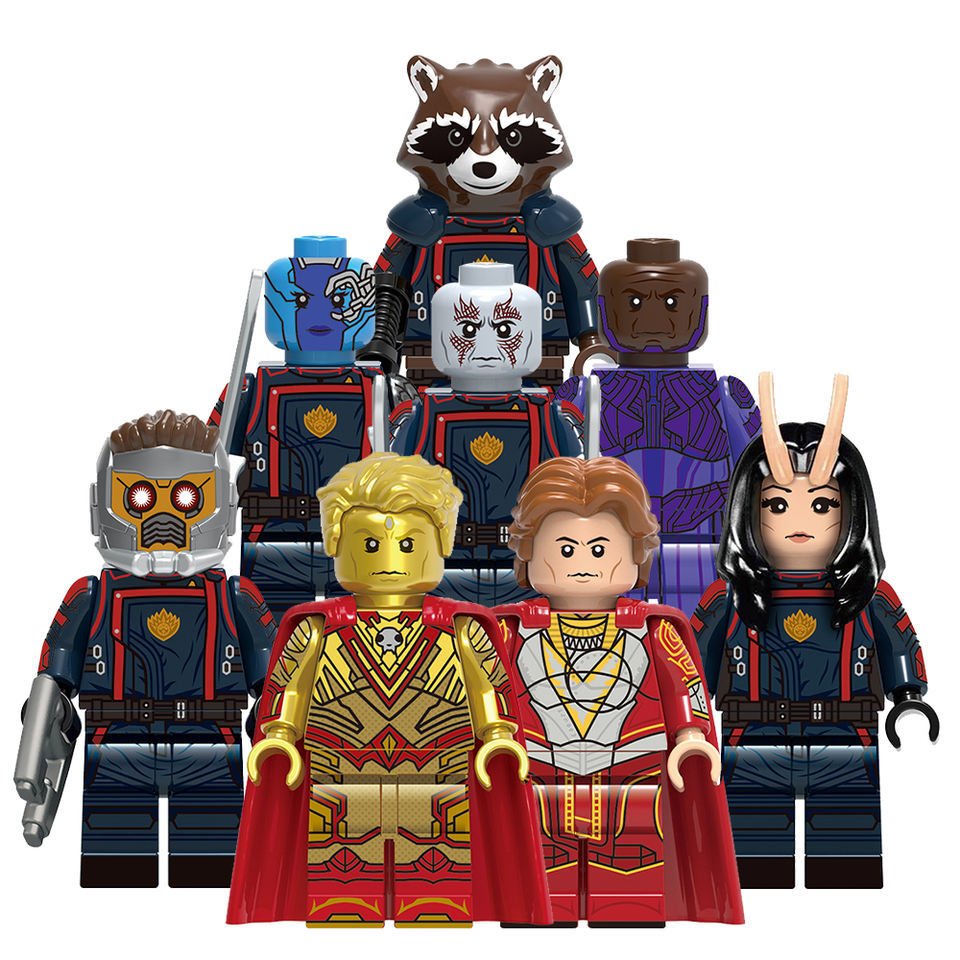 8pcs Superhero Marvel Guardians of the Galaxy Vol.3 Minifigures Building Toys