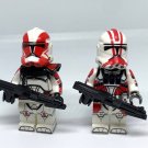 2pcs Commander Grey and Captain Styles Minifigures Star Wars Clone Troopers